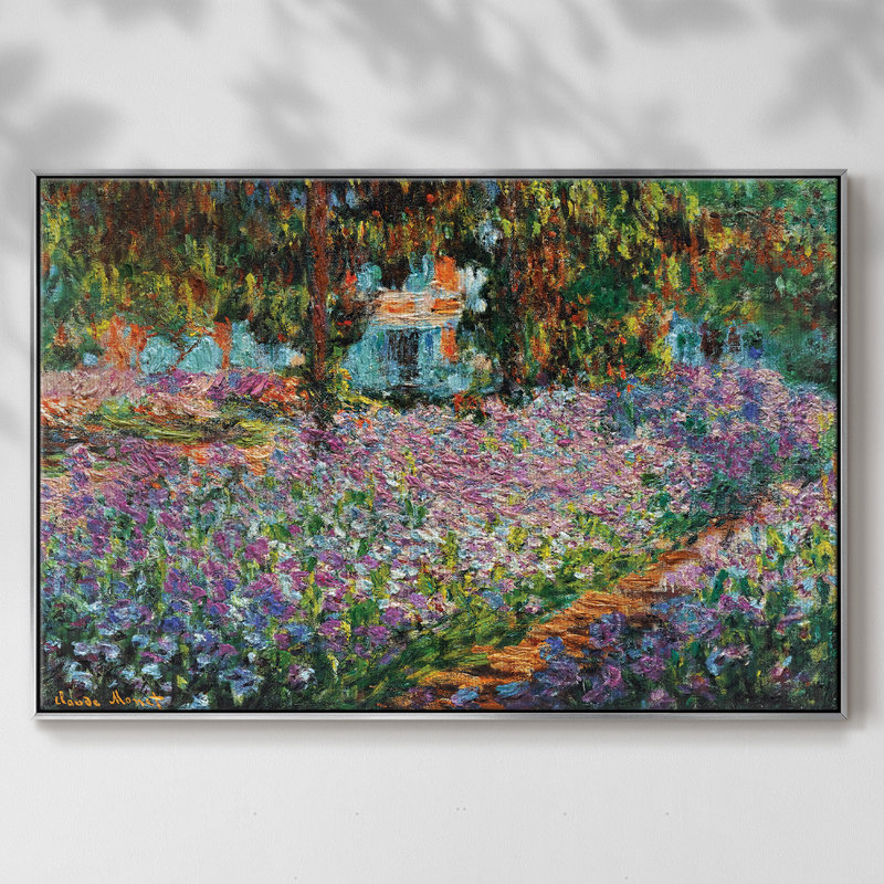 Iris dans le jardin de Monet, 1900 03, H 27 po x l 41 po x P 2 po, Argent