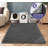 Premium gray PVC litter box pad in XXL 47 x 36 size, featuring durable trapping construction, phthalate-free material, urine resistance, and scatter control.