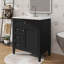 Meuble-lavabo innovant de 30 po avec lavabo, comprenant 2 tiroirs, une armoire et un tiroir supplémentaire-1933785890