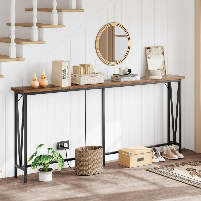 Console 72,8 po Jalaina, Noir, Brun