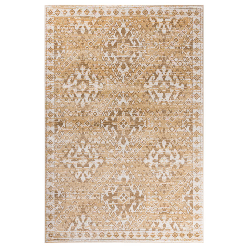 Tapis beige Opheim Aztec, Rectangle 7 pi 10 po x 10 pi 2 po