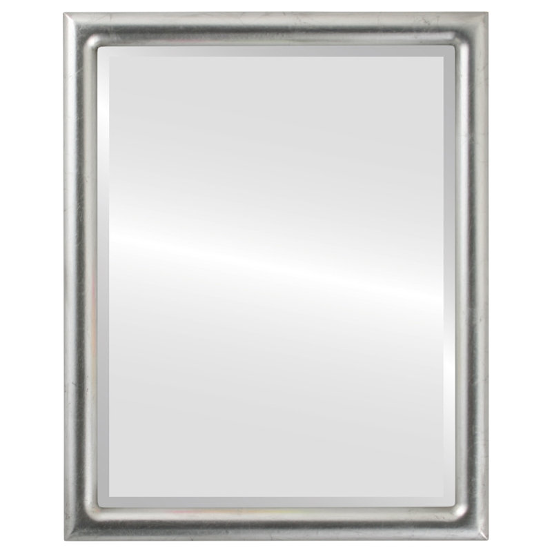 Rowles Rectangle Mirror, 17.375" x 13.375", Silver Leaf/Black Antique