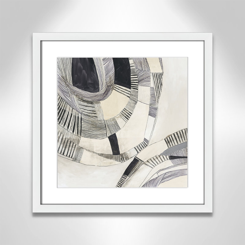Reproduction de symétrie ombragée par Casa Fine Arts, Oui, H 17 po x l 17 po x P 0,75 po, Cadre simple blanc