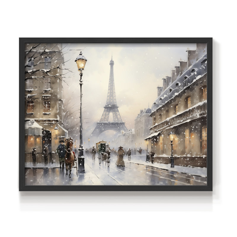 «Chirstmas Art» -CCC XXIV - reproduction encadrée, H 11 po x l 14 po, Noir, noir, noir, noir