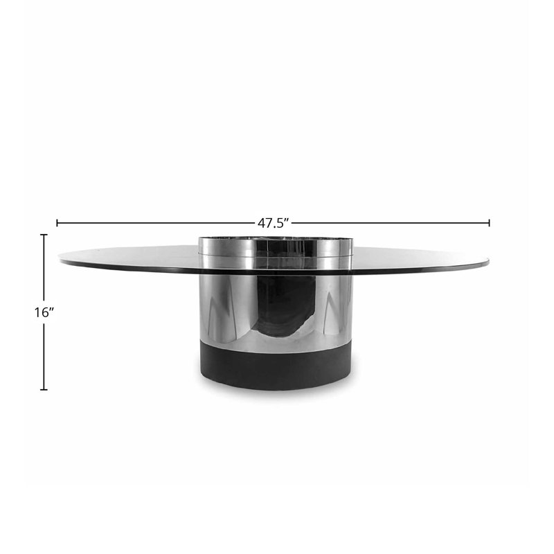 Table basse cylindrique, Argent