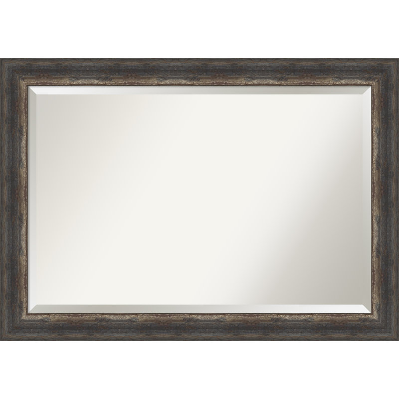 Miroir mural de salle de bain Roulston, Gris anthracite, 29 po x 41 po