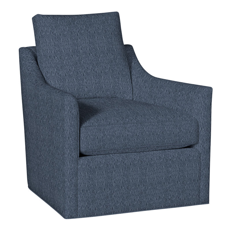 Newlin 30.5" Newlin Barrel Back Swivel Chair, Perigold In The Loop White Pepper, No