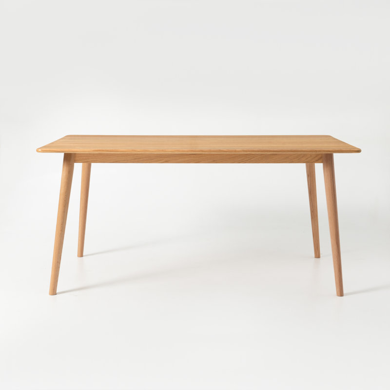63" Solid Oak Wood Dining Table, Oak Wood
