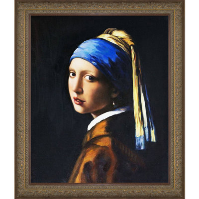 Boucles d’oreille avec perle de johannes vermeer-souvenirs encadrées