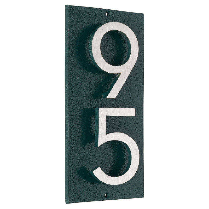 Plaque murale rectangulaire verticale flottante 6 po, Oui, Vert chasseur / deux tons