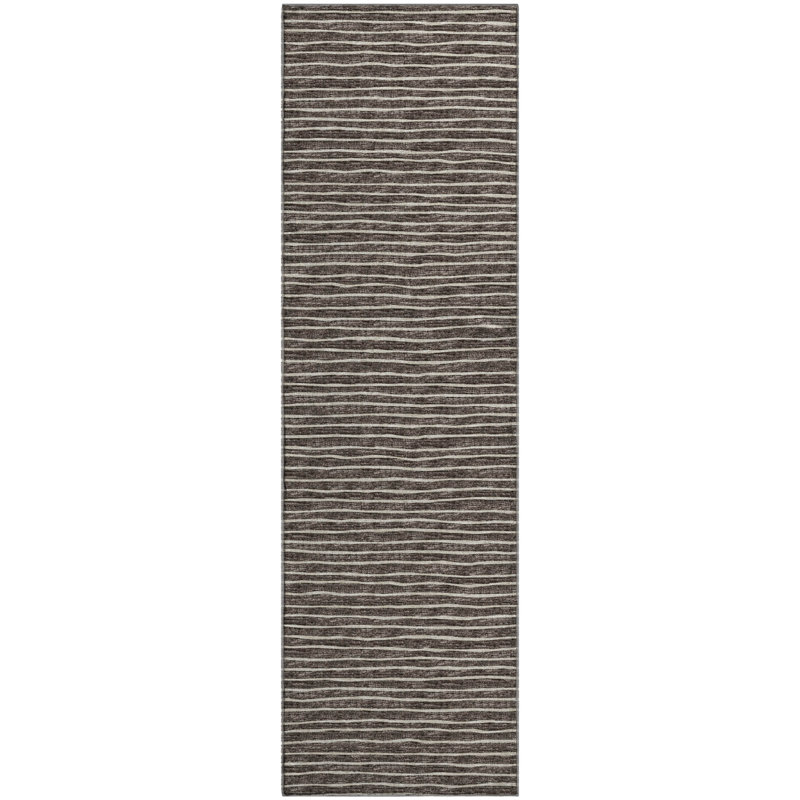Premium Machine Washable Taylor AMF138 Chocolate Rug, Runner 2'3" x 7'6"