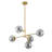 Modern 5 Light Globe Gold Chandelier