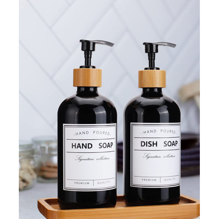 https://assets.wfcdn.com/im/33333198/resize-h755-w755%5Ecompr-r85/2066/206672475/Glass+Soap+Dispenser+With+Pump+16Oz+Bottle+Set+Of+2+And+Bamboo+Tray+%7C+Vintage+Soap+Dispenser+With+Waterproof+Labels+Bathroom+And+Kitchen+Set.jpg