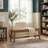 44.4"W Modern Upholstered Wooden Storage Bench with Lower Shelf-1589570106