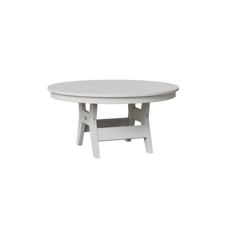 Berlin Gardens Harbor Natural 38″ Round Conversation Table, White