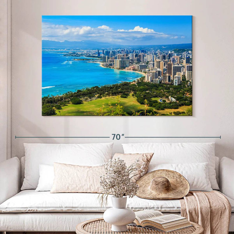Rorry Honolulu Hotels, 34" H x 51" W