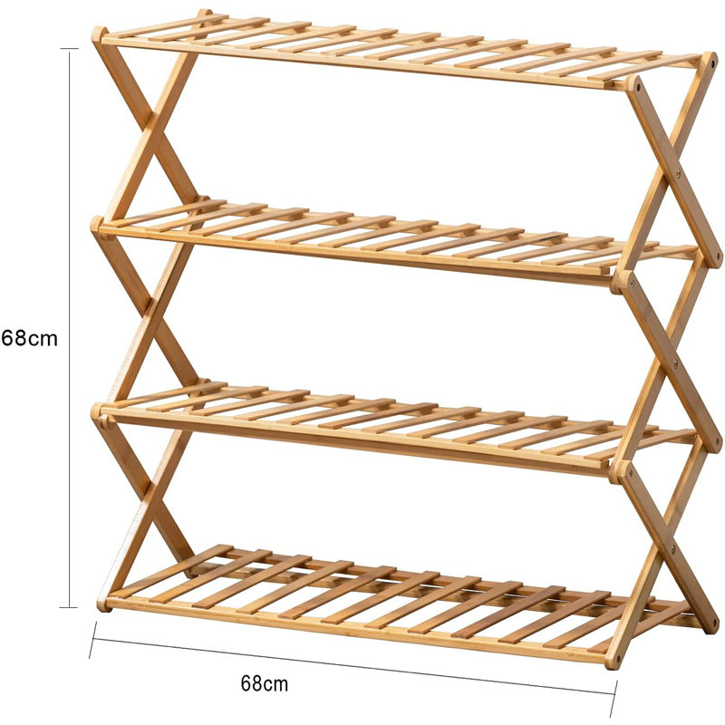 12 Pair Stackable Shoe Rack