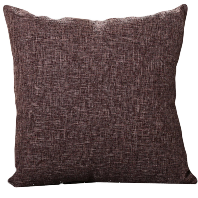 Coussin décoratif, Brun, H 20 po x l 20 po