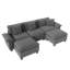 Canapé modulaire de 158 po, canapé surdimensionné en forme de U avec repose-pieds, canapé profond à 6 places avec coussin décoratif-2099733192-2099617112
