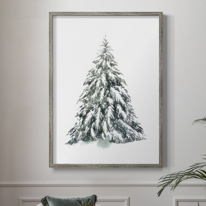 Épinette bleue I, reproduction encadrée - bois massif, H 11 po x l 9 po