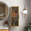Armoire murale de meuble-lavabo flottant mural H 30 "avec porte et tablette-226463227