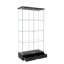 Vitrine moderne en verre avec lumières DEL, 2 tiroirs, 4 tablettes et 2 portes-8585058