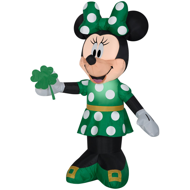 Décoration gonflable Minnie Mouse Disney de la Saint-Patrick