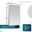 Désembueur pour armoire à pharmacie Royale, miroir grossissant réglable verticalement 3X, prises électriques.-107733371-107733369