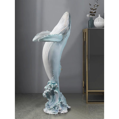 Grand article de décoration de salon en résine de baleine