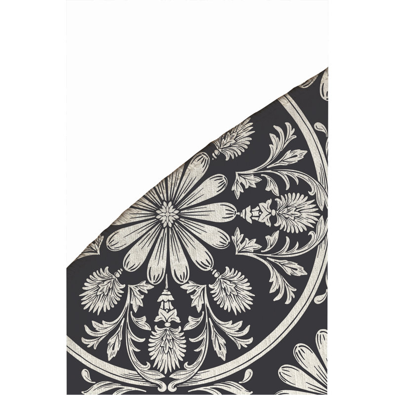 Daisy Tile Outdoor Area Rug, Round 5'