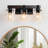 3 - Light Wooden Dimmable bathroom Vanity Light Over Mirror With Clear Glass Shades, Farmhouse Wall Light Fixture For Bathroom, Bedroom, Hallway-618535529