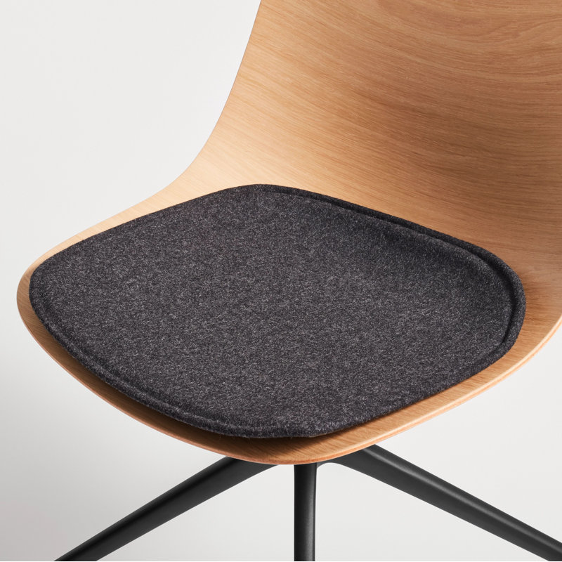 Clean Cut Task Chair, White Oak/Black