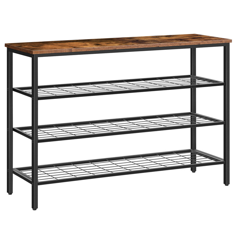 26.8" H 20-Pair Metal Shoe Rack