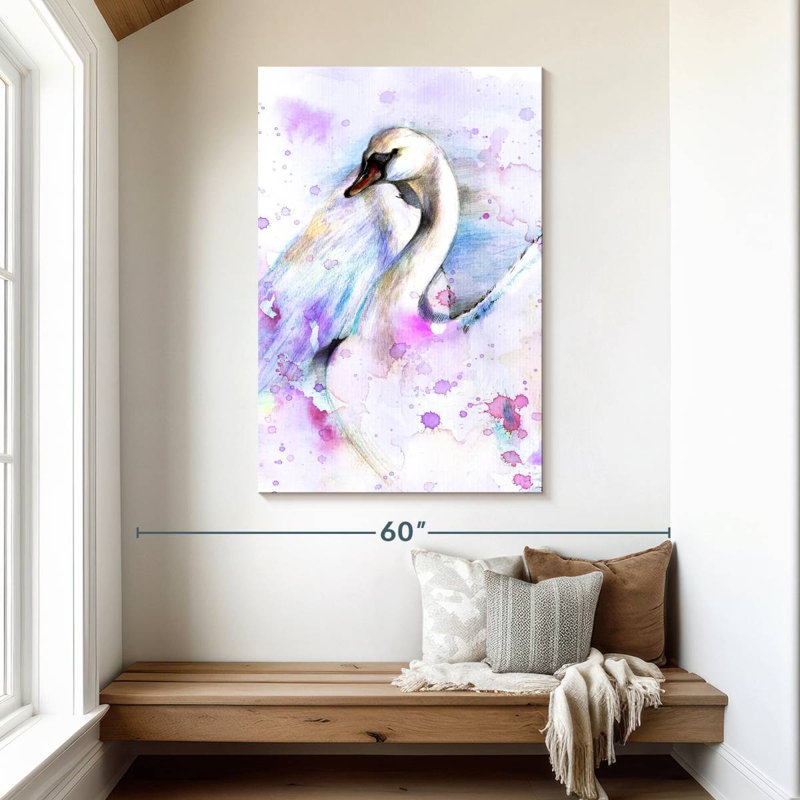 Brampt Abstract Swan, 48" H x 32" W