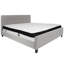 Lit plateforme capitonné avec matelas à ressorts ensachés Aluino-129474281-129474282