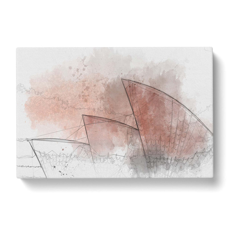 The Sydney Opera House In Abstract - Wrapped Canvas Painting, 60cm H x 91cm W x 3cm D