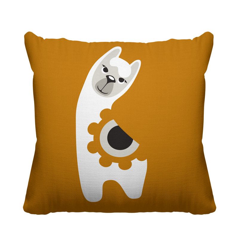 Coussin Inkie, 17 po x 17 po, Mandarine, Carré