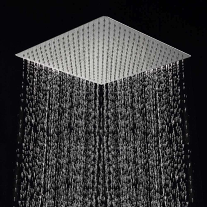 BathSelect 8"Ceiling Mount Brushed Nickel Square Rainfall Showerhead Ultrathin Style, Ceiling Mount, 8"