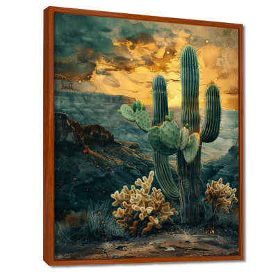 Vert, jaune, gardian du désert, cactus I