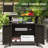 Wicker Outdoor Storage Cabinet With Two Doors And Shelf For Outdoor Pool Towel Storage, Dark Coffee-1660198086