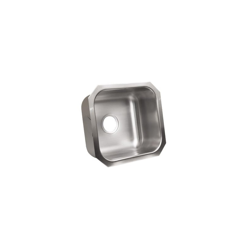 Single Bowl Stainless Steel Kitchen Sink, 6" H x 15.94" W x 15.94" L