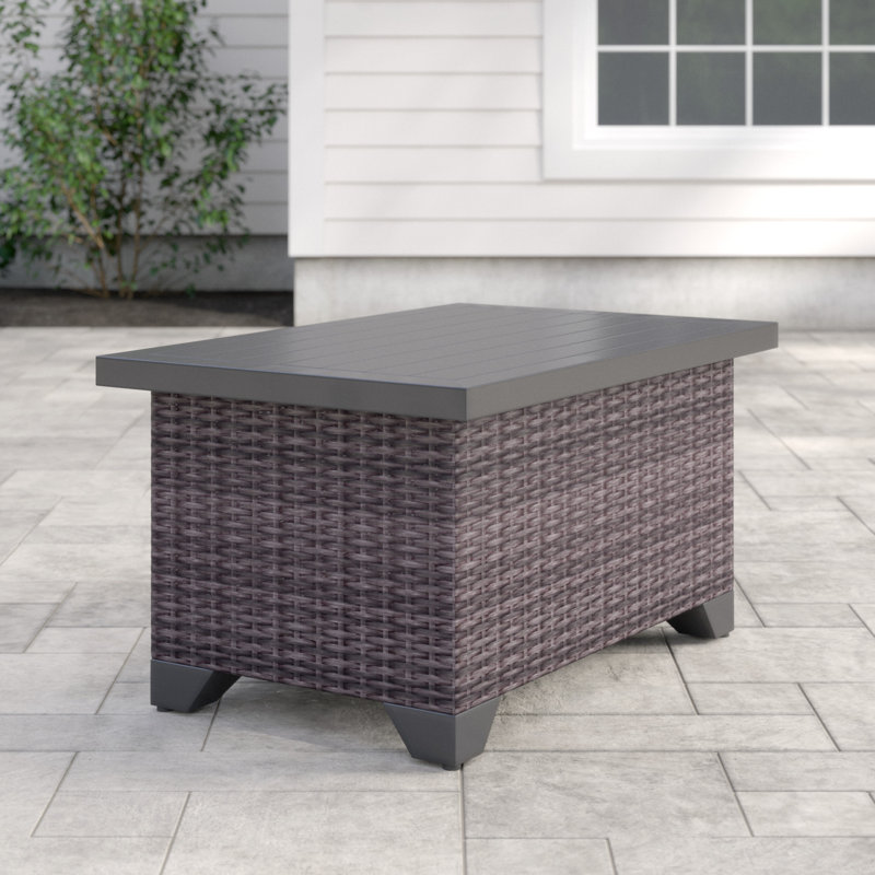 Menachem Rectangular Metal Outdoor Coffee Table