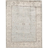 Hand-Knotted High-Quality Light Blue and Ivory Area Rug