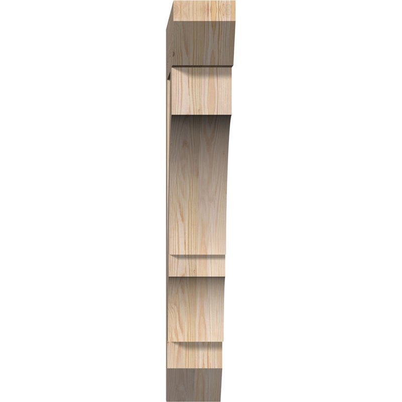 H 6 po x l 40 po x Support en bois / corbeau, H 38 po x l 5,5 po x P 30 po, Lisse, Sapin de Douglas