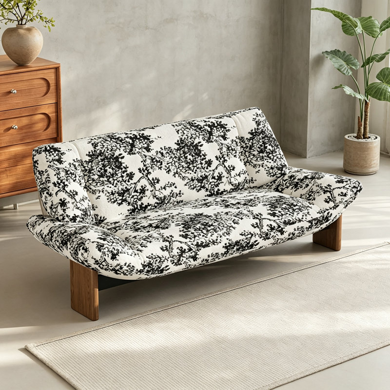 Canapé en tissu simple et tendance, Tissu noir
