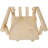 Rustic Fir Wood Bar Stool With Footrest & Wide Armrest-386268346