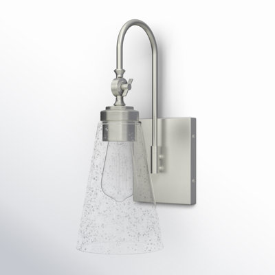 Picola Single Light Glass Steel Dimmable Wall Sconce
