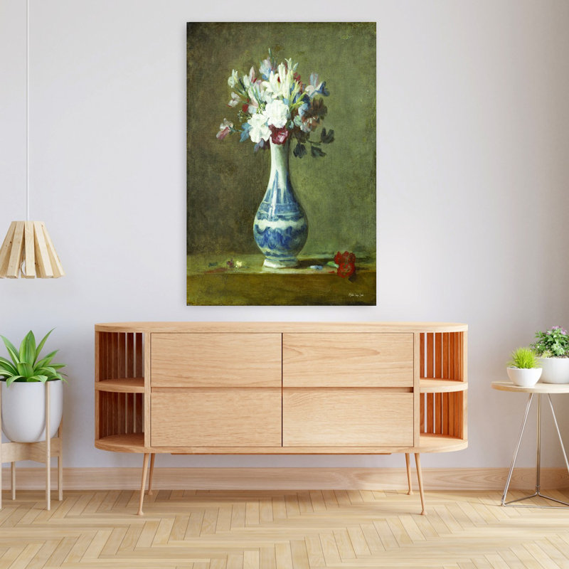 Vase rétro, art floral rétro, H 48 po x l 32 po