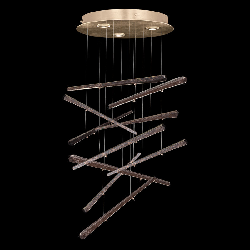 Luminaire suspendu rond 23 po Elevate, Doré, Doré