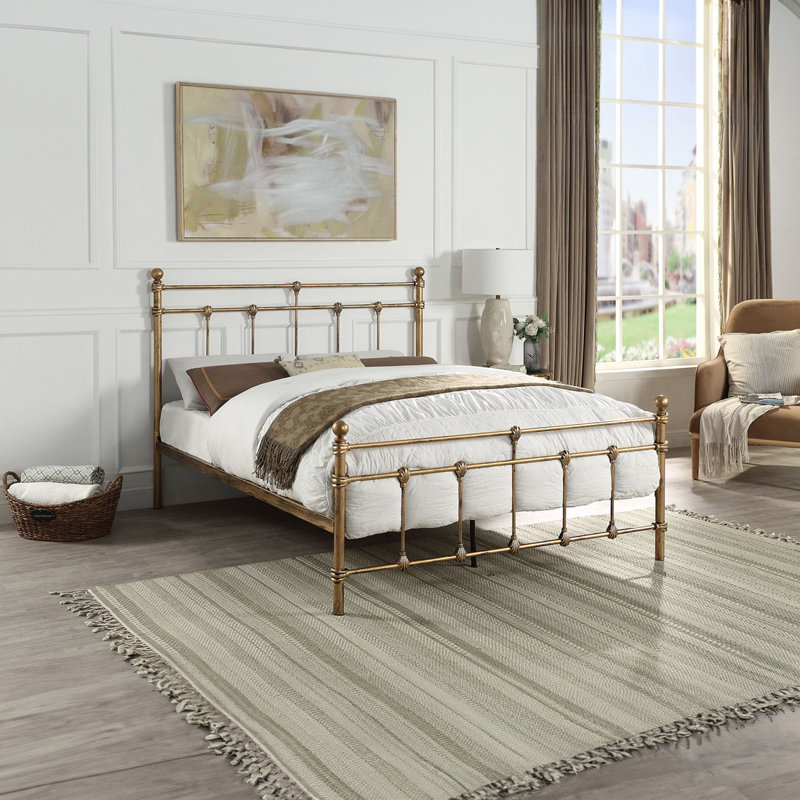BAYFORD Metal Bed, Small Double (4'), Brass